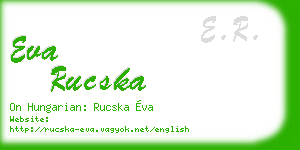 eva rucska business card