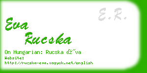 eva rucska business card